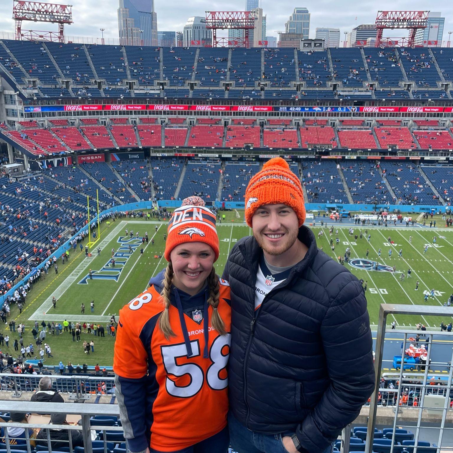 Cheering on the Denver Broncos from Nashville!