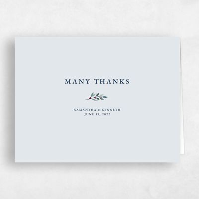 Mist, Blue Wedding Thank You - Oxley Stamp