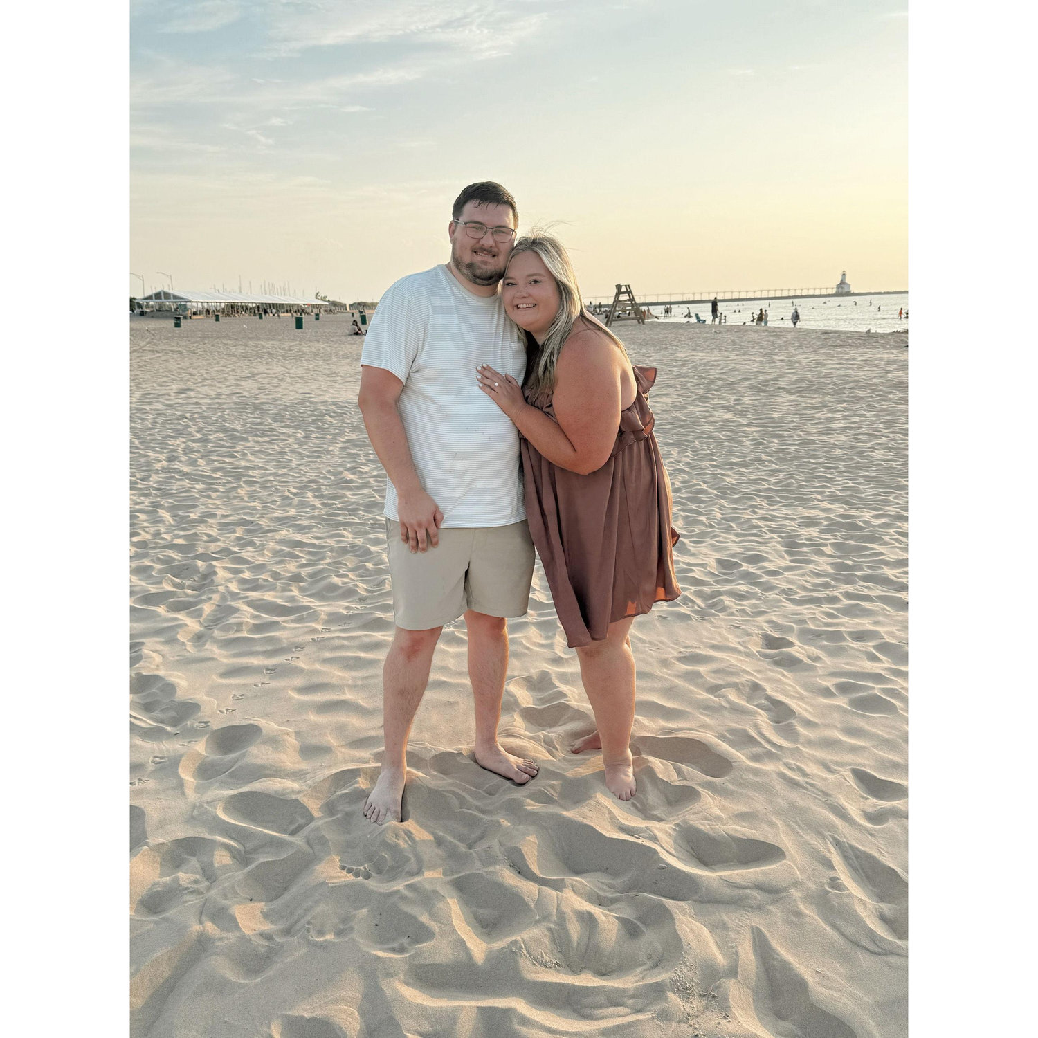 Just moments after Parker proposed!