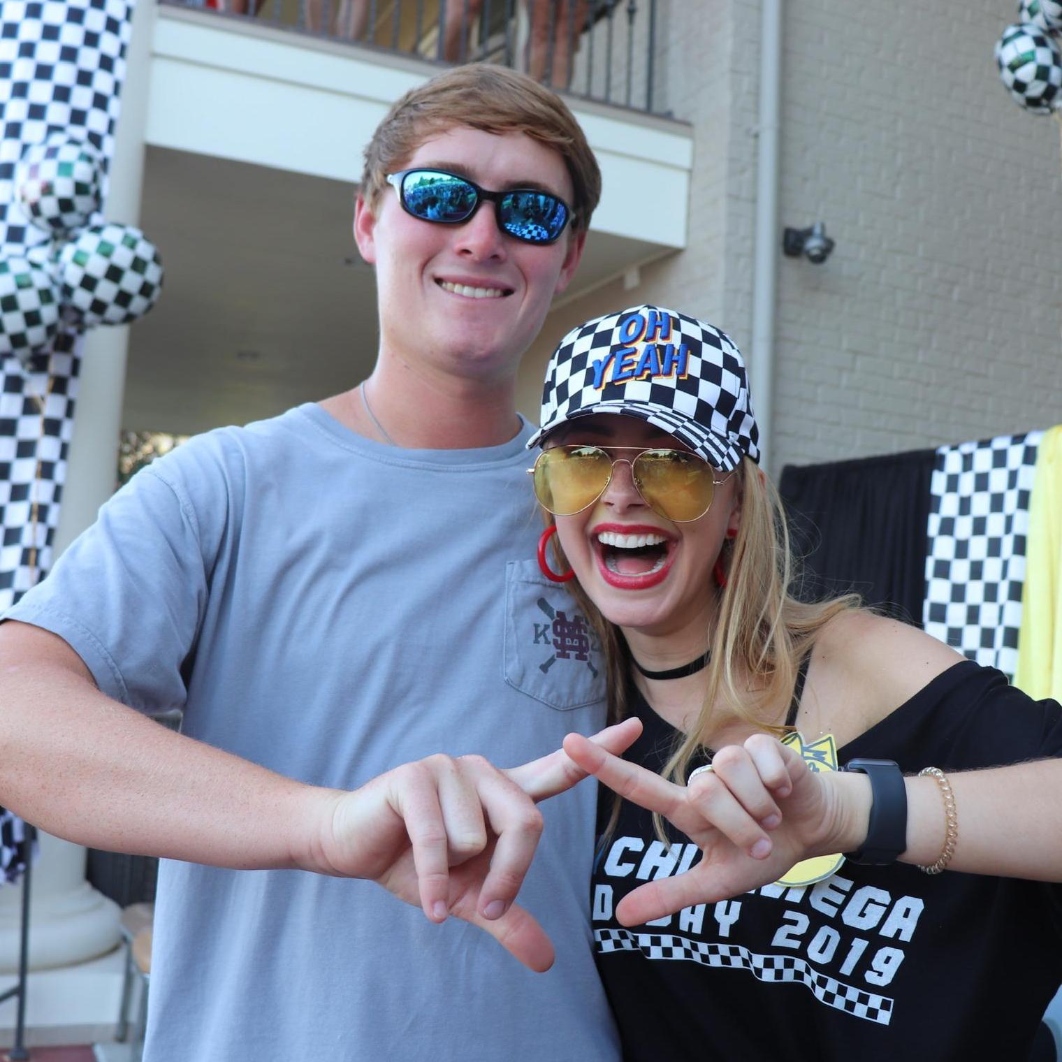 Senior year Chi Omega Bid Day!