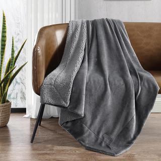 Signature Solid Reversible Throw Blanket