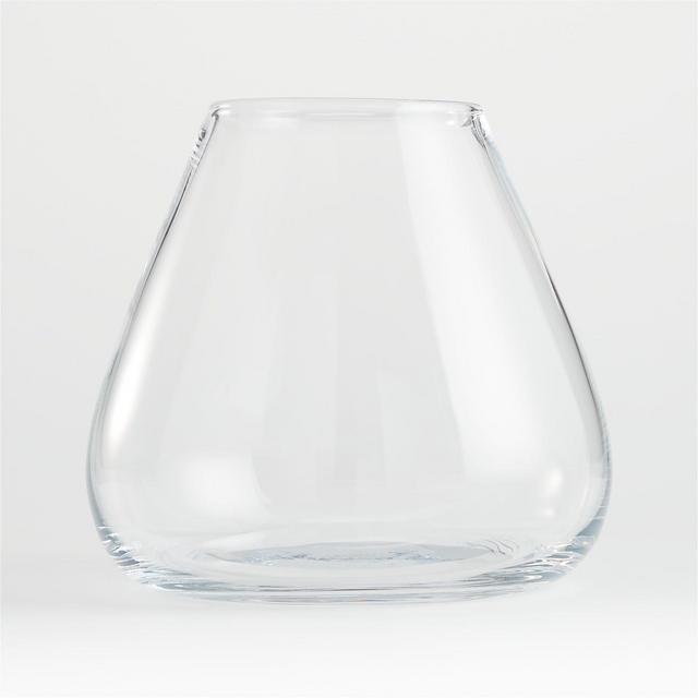 Laurel Clear Round Glass Vase 8"