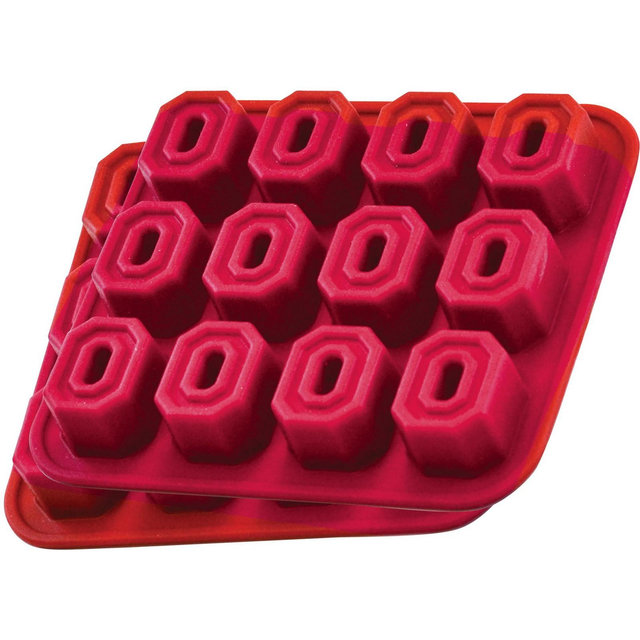 MasterPieces FanPans Silicone Ice Tray, NCAA Ohio State Buckeyes Team Logo Silicone Ice Mold, 2-Pack