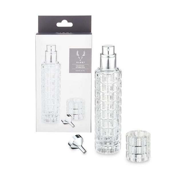 Viski True Martini Atomizer Perfect for Vermouth or Bitters, Spray Bottle, Travel Fragrance, DIY, Refillable Sprayer, Stainless Steel, Bar Accessory, 30 ml, Set of 1, Clear
