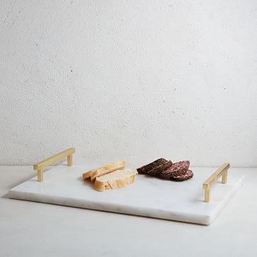 West Elm Marble & Brass Cheese Board