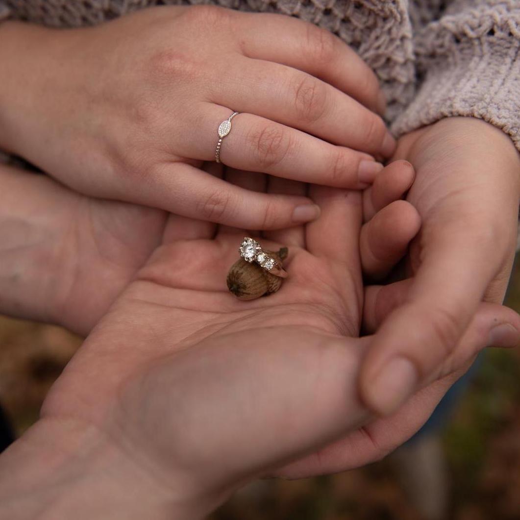 Ryan proposed to me using Paige's Great-Grandmother's ring. Though we plan to design a ring together still, having this ring as part of our story makes it even more special.