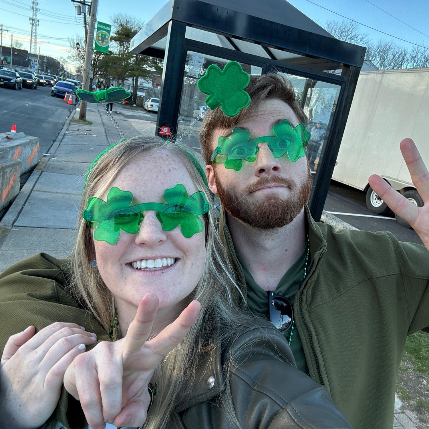 Our first St. Patrick's day together and the day Connor first met the Hobbs cousins when we went to the Belmar parade!