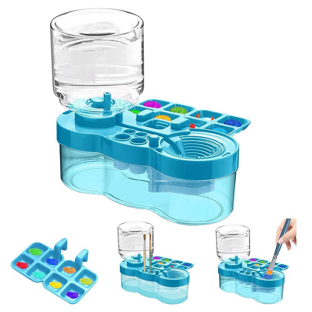 JEChrochen New Paint Brush Cleaner Tool,Brush Rinser Cup Painting Running Water Circulation Art Supplies for Acrylic,Watercolor and Water Based Creative Gift for Adult Artist Beginners Kids