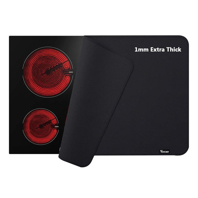 Electric Stove Top Cover Silicone Coated Fiberglass Heat Resistant Protector Mat for Ceramic Stovetop, Prevents Scratching, Expands Usable Space (29.5x21 Inch - 1mm)