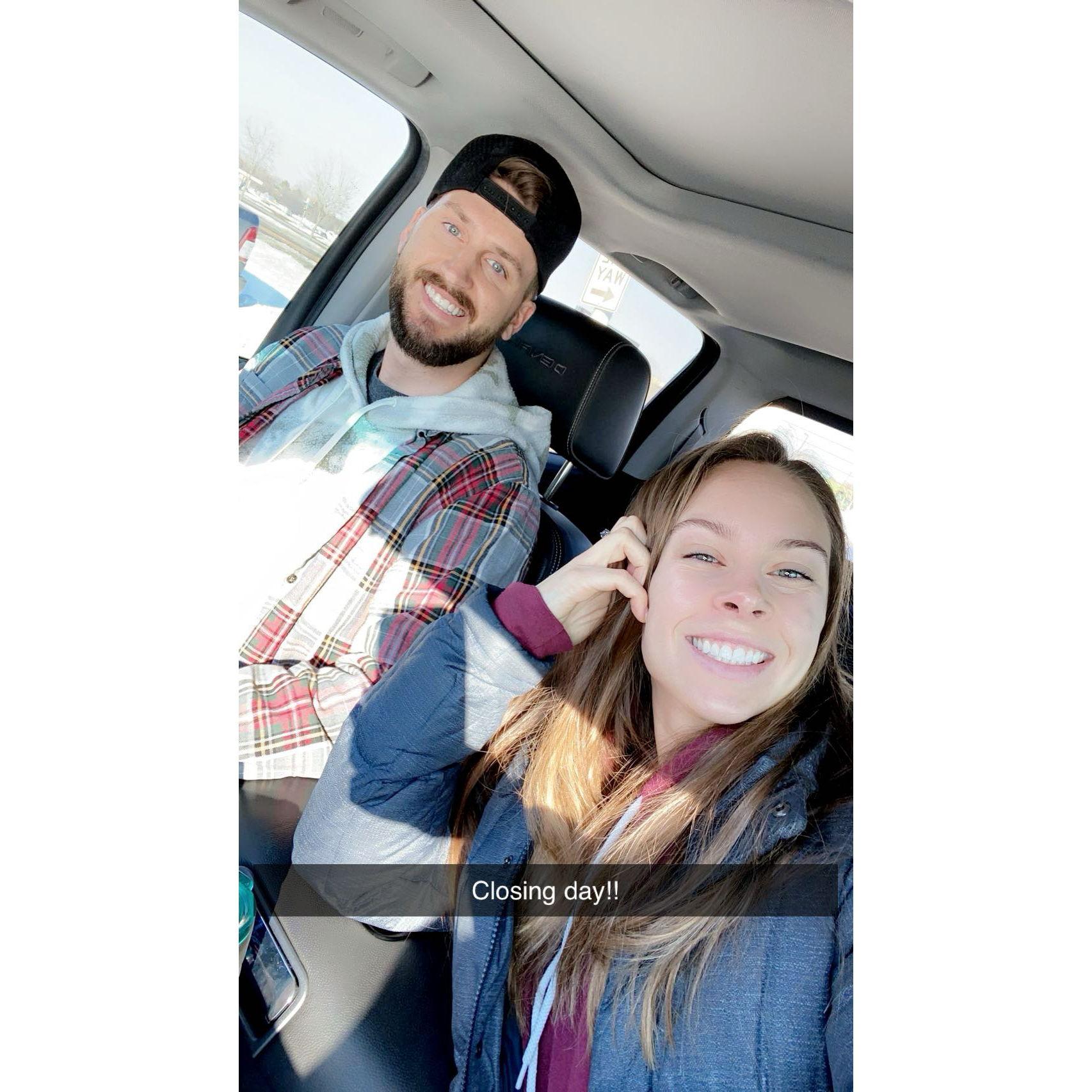 Signing the paperwork to our 1st House!! 2.28.22