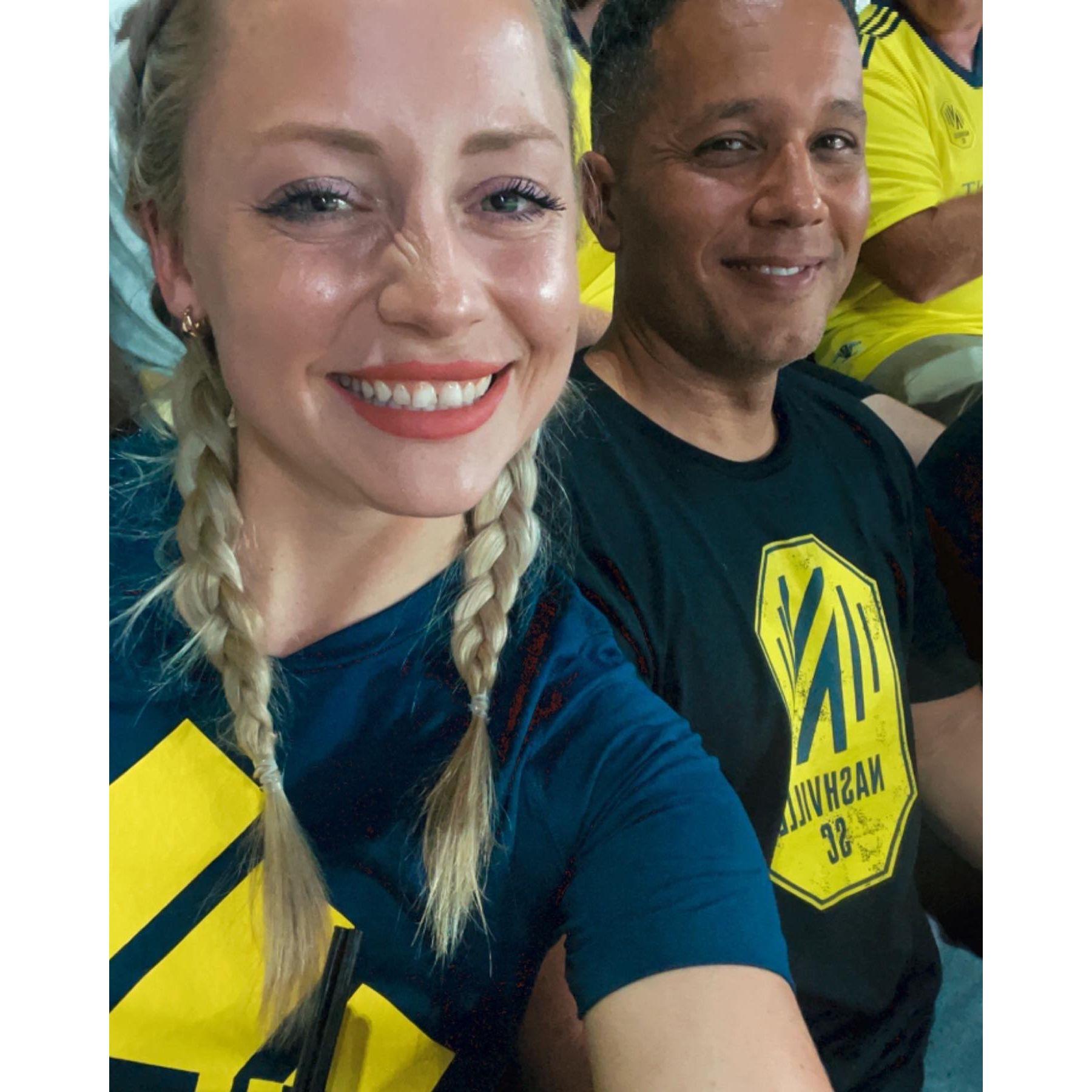 Watching our favorite team Nashville Soccer Club