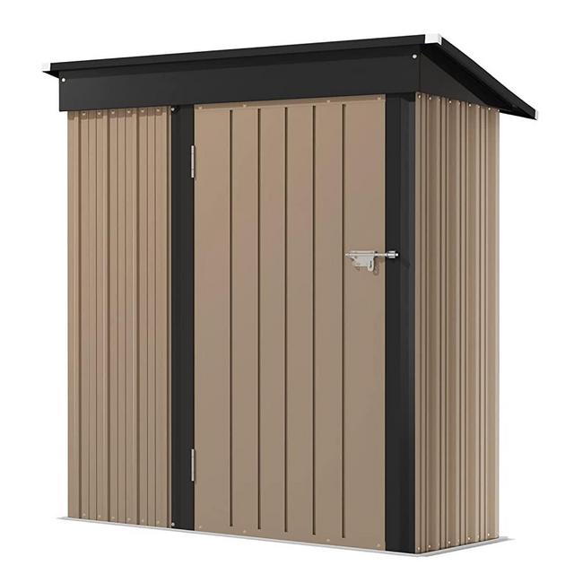 Devoko Outdoor Storage Shed 5 x 3 FT Lockable Metal Garden Shed Steel Anti-Corrosion Storage House with Single Lockable Door for Backyard Outdoor Patio