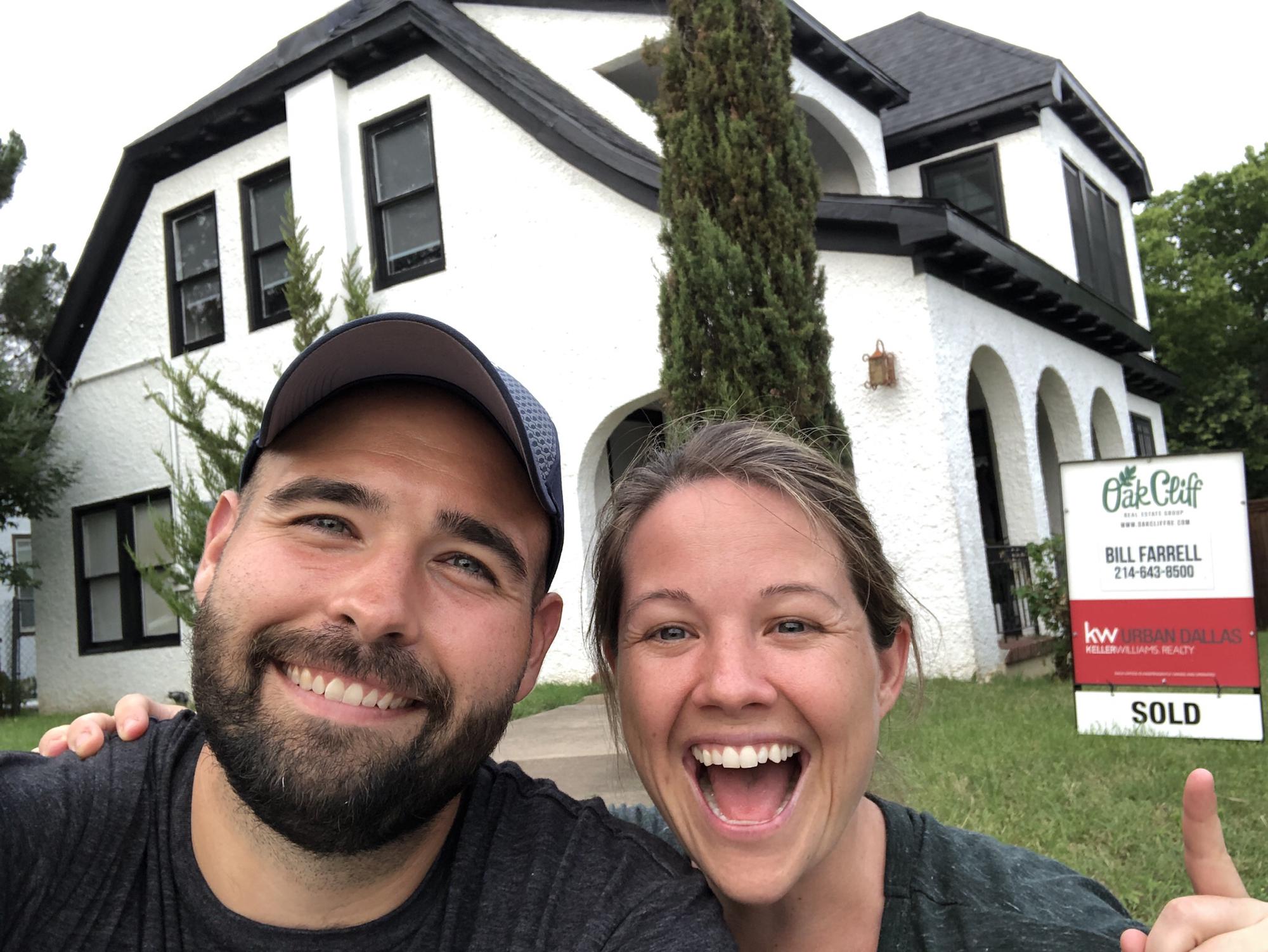Closing day at our new home, May 2020
