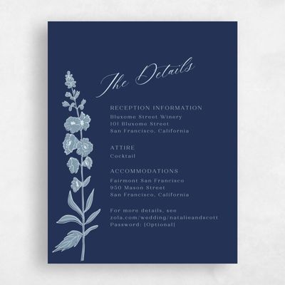 Midnight Blue Wedding Enclosure - Felce