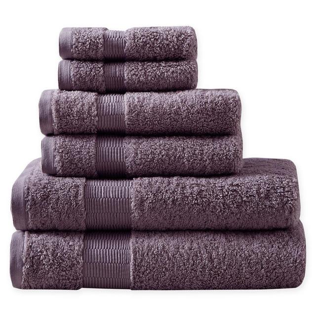 Madison Park Signature Luxor Egyptian Cotton Towel Set in Purple (Set of 6)