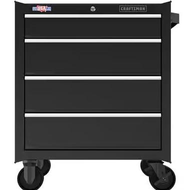 Craftsman S1000 27 in. 4 drawer Steel Rolling Tool Cabinet 32.5 in. H X 18 in. D