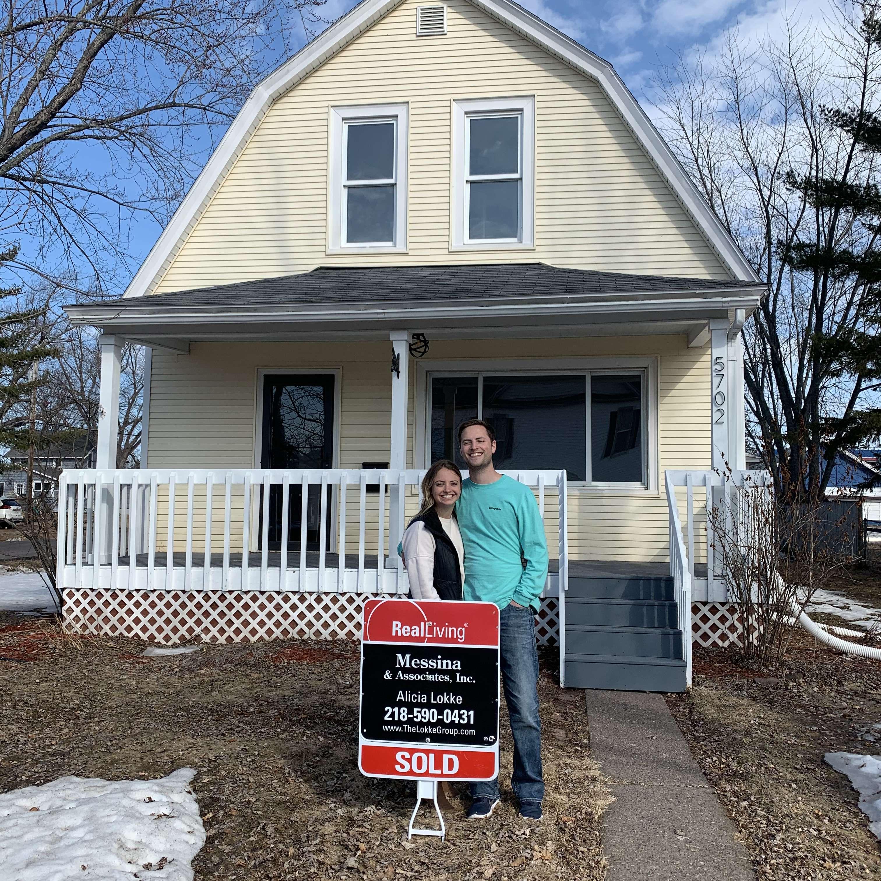 Our first house together in Superior, WI! March 2020