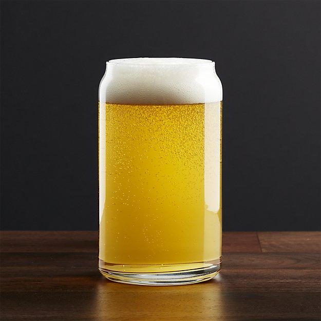 16 oz Beer Can Glass