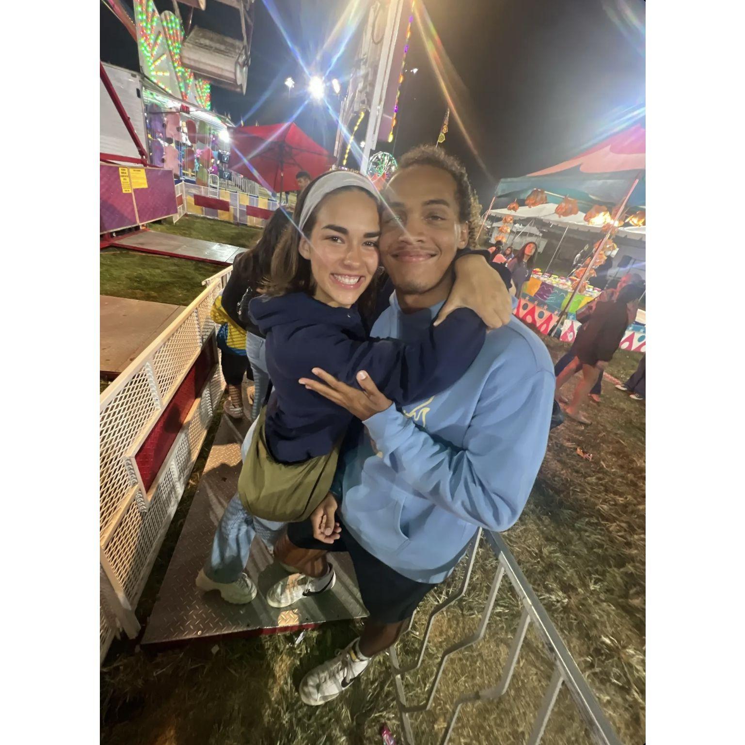 Last fall we went to a local fair with a group of friends...not pictured is the overwhelming nausea everyone felt.