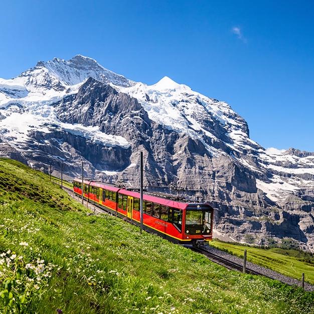 Honeymoon! Train Ride in the Swiss Alps!