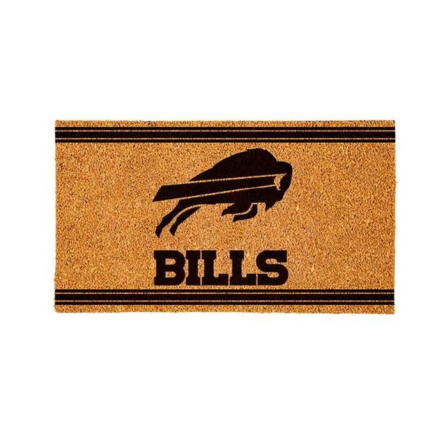 Team Sports America NFL Buffalo Bills Natural Coir Door Mat | Indoor and Outdoor Entryway | 28 x 16 Inches | Non slip Back | Welcome Floor Mats | Muddy Dog Paws | Front Door Entrance Home Décor