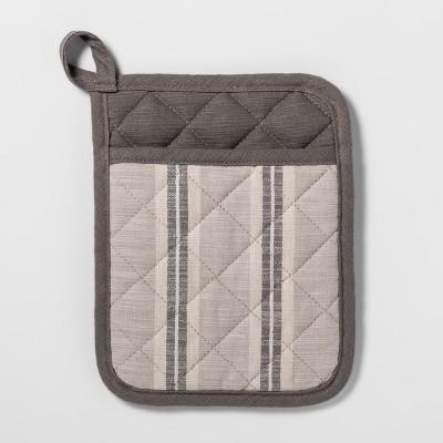 Stripe Pot Holder Gray - Threshold™