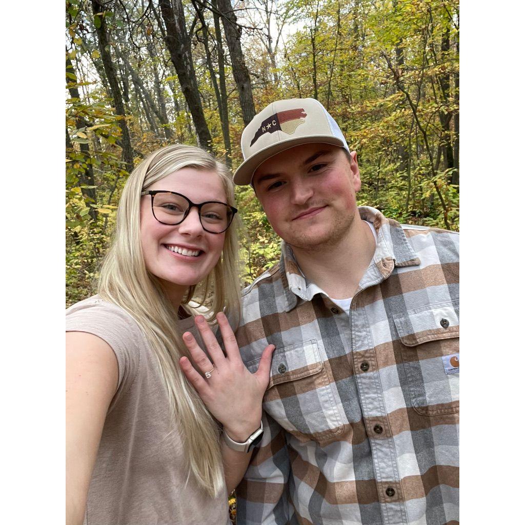 Our first picture as an engaged couple!
