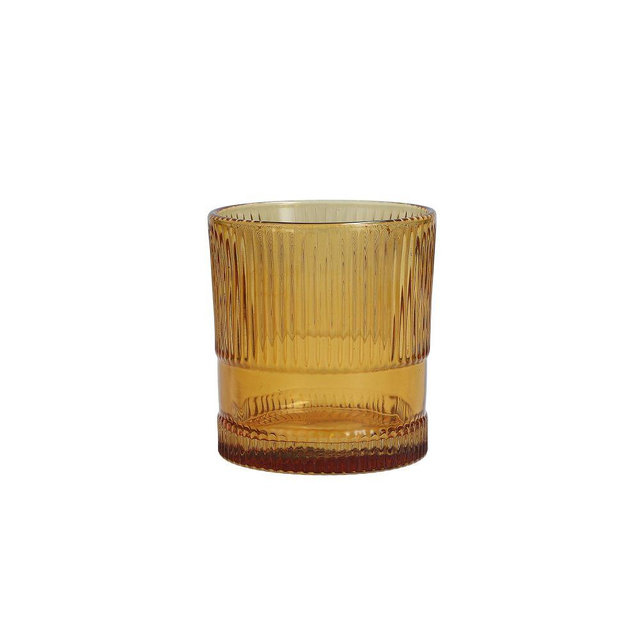 NoHo Drinking Glass, Short, Amber, Set of 4
