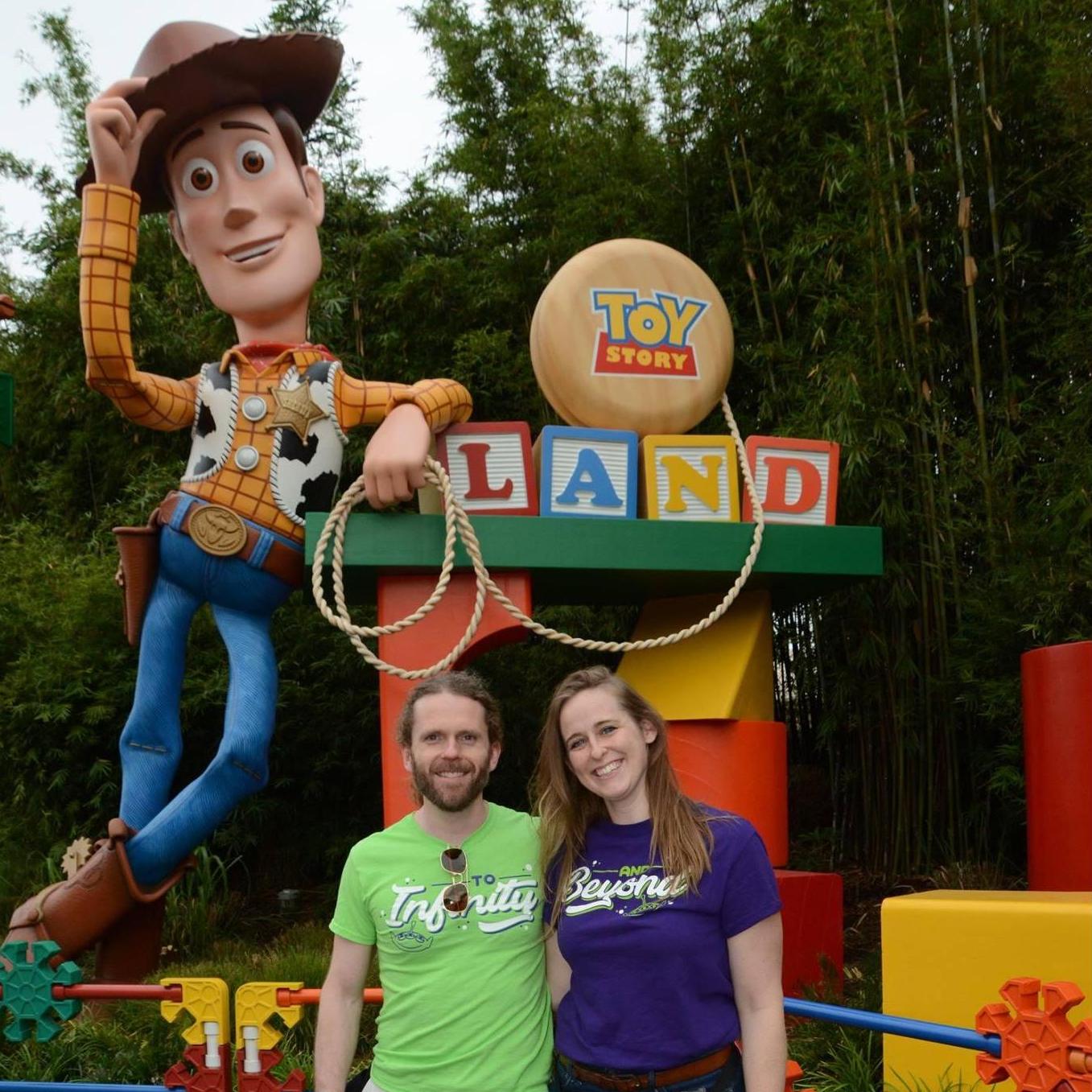 Partying with Woody at Disney World