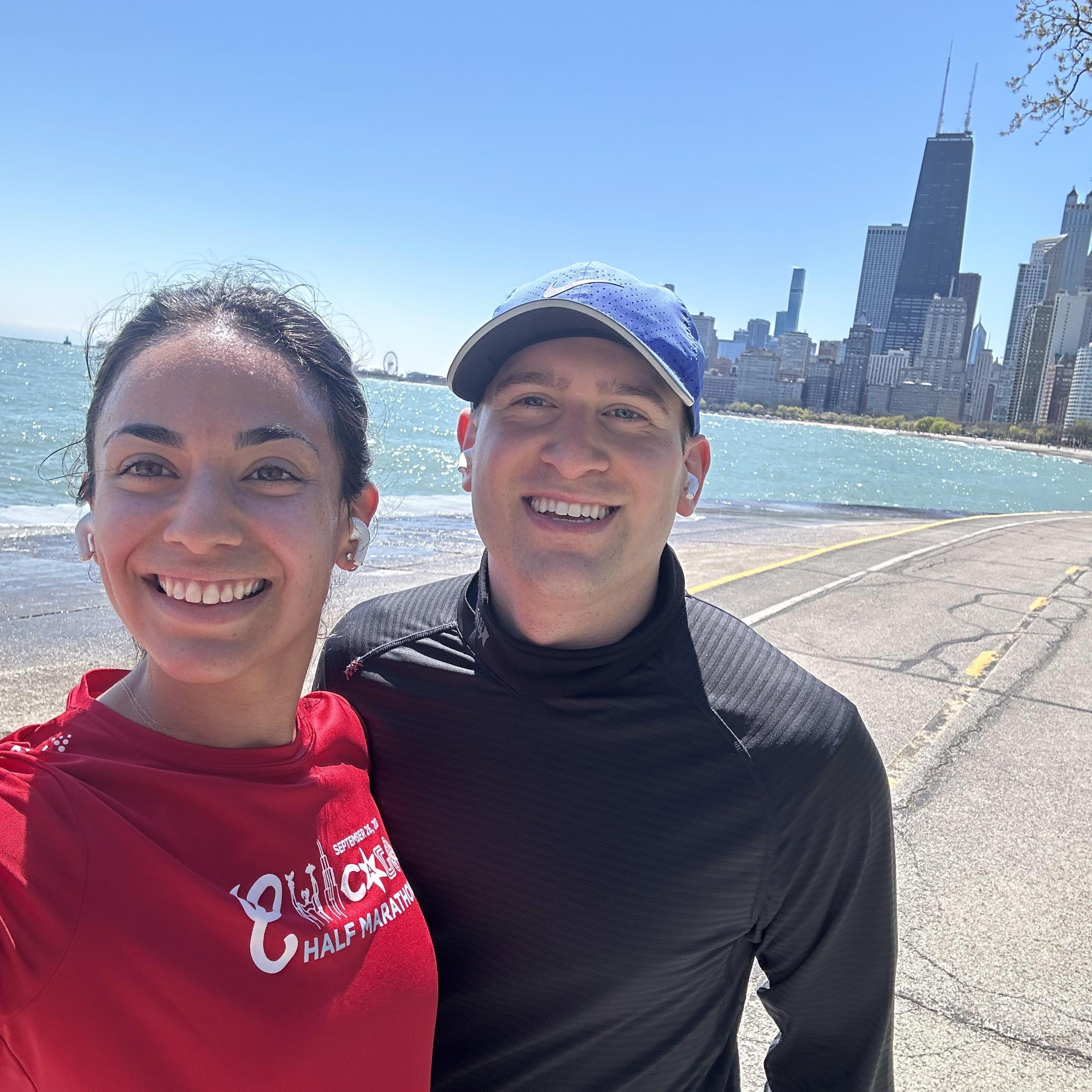 Chicago lakefront run - one of our favorite activities