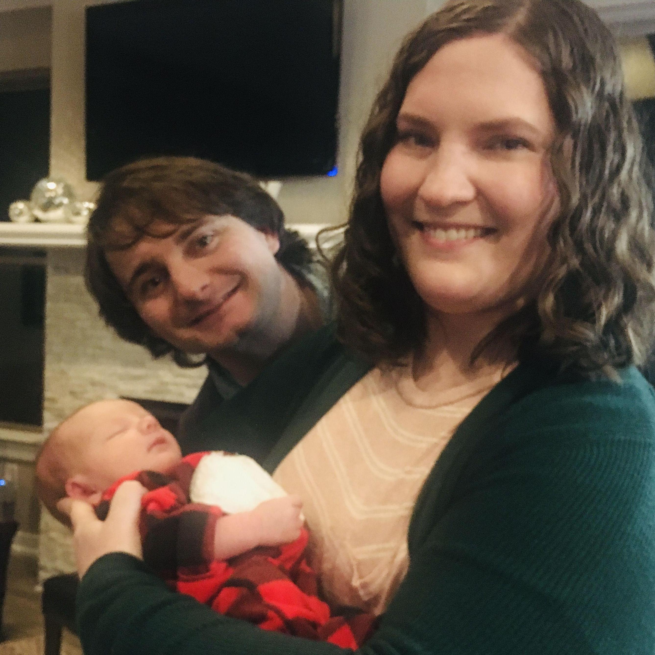 Meeting baby Emma in Utica, Michigan December 2018