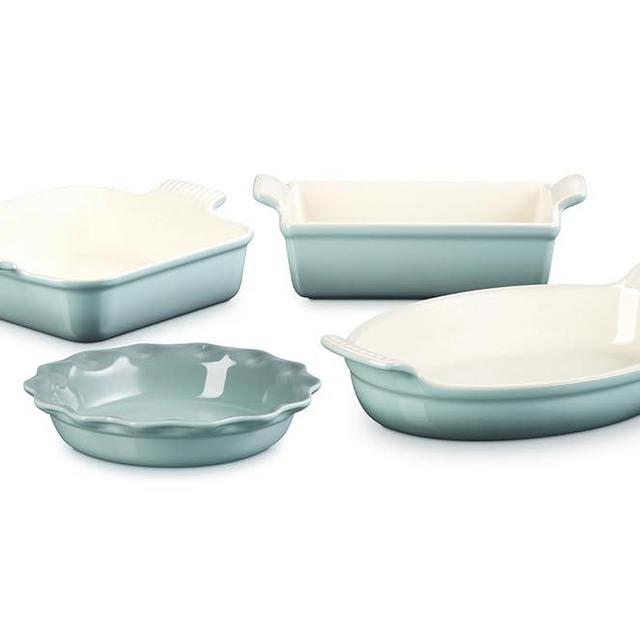 Le Creuset Stoneware 4 PC Heritage Bakeware Set, Sea Salt