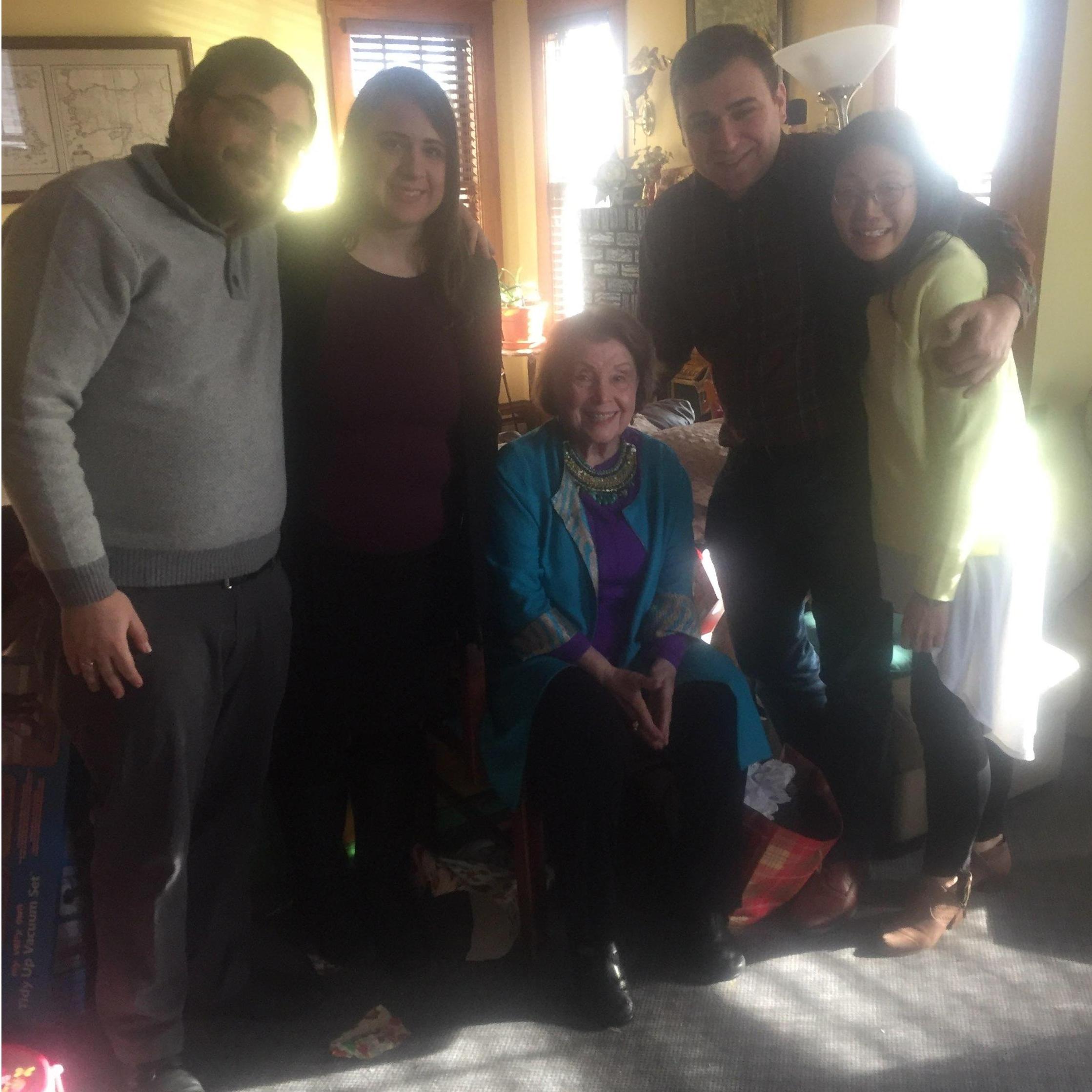 Winter 2018 Peter, Joanna, Yiayia, Kosta, Mili