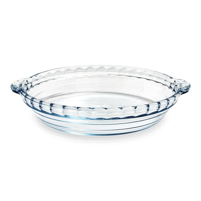 ÔCuisine Glass Pie Dish with Handles, 9"