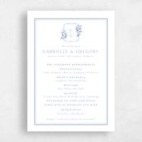 Blue Wedding Program - Emelina