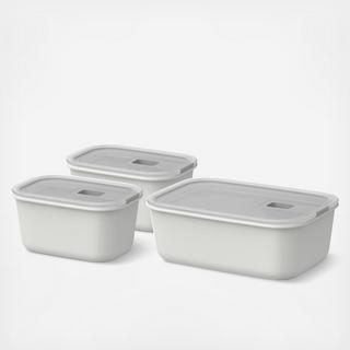 Easyclip Rectangular 3-Piece Food Storage Box