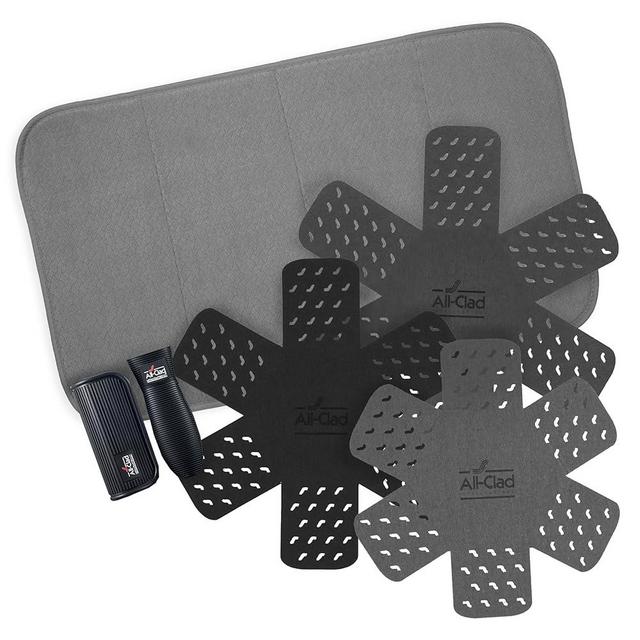 All-Clad Cookware Protectors, Silicone Grip, & Dish Drying Mat Set