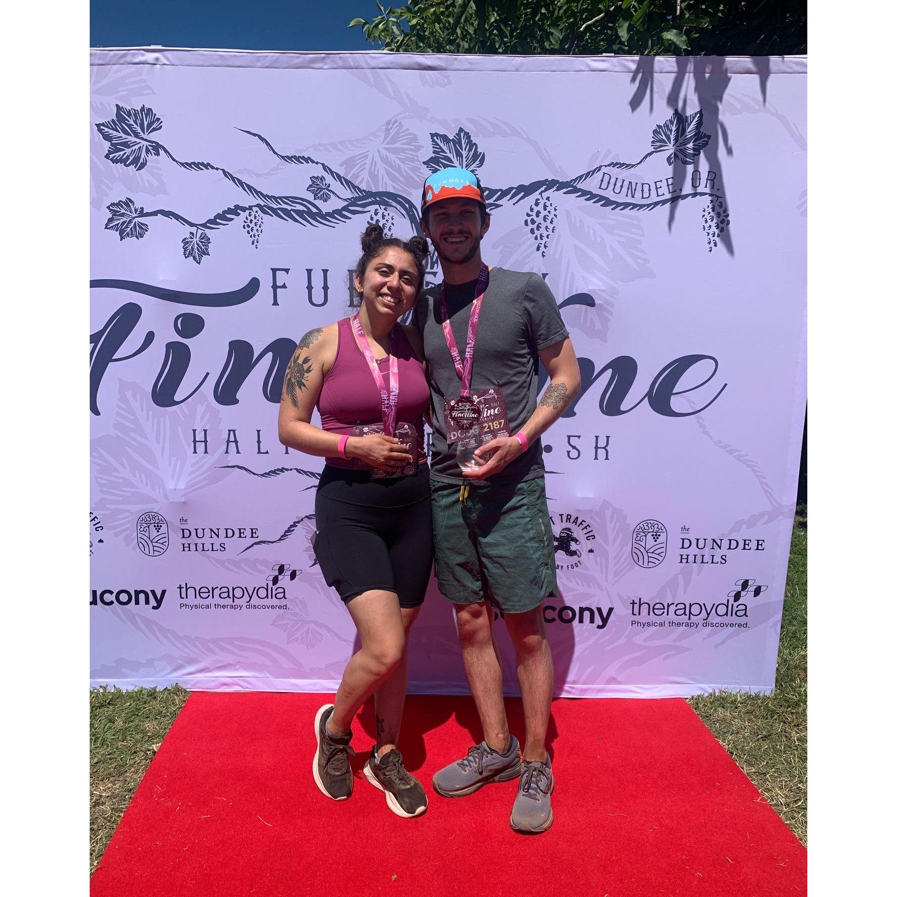 A hobby (punishment to others) we've developed over the past couple of years is running. Some of the places we've been to for runs are Moab, Dundee, and from Mt. Hood to the coast!