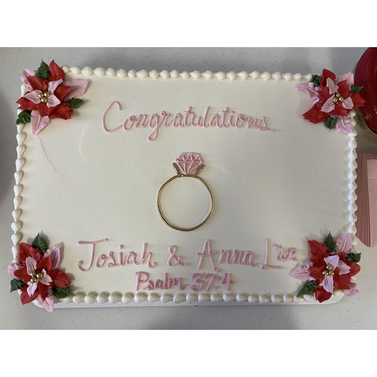 Josiah's mom picked up this beautiful cake to celebrate the next day at our church's fellowship lunch