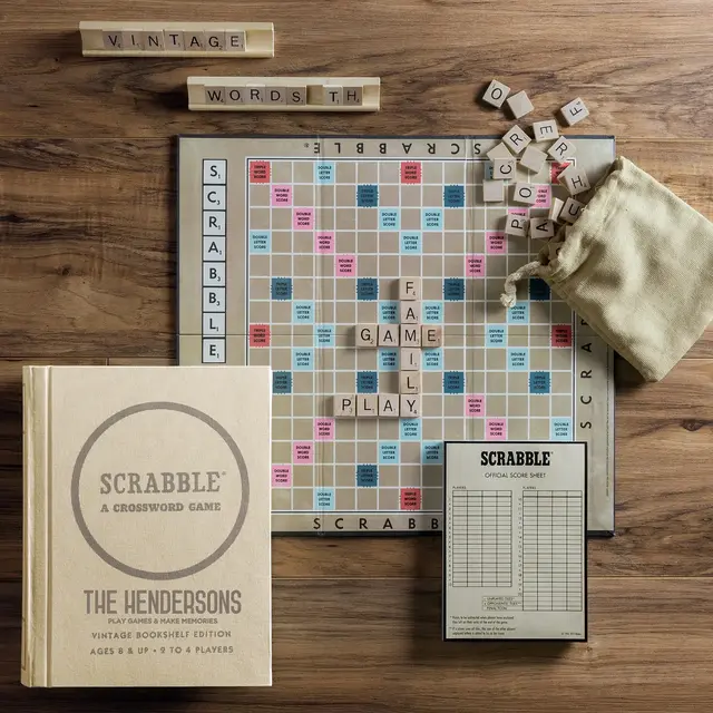 Scrabble® Personalized Vintage Bookshelf Edition Board Game