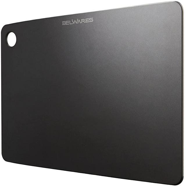 Wood Cutting Boards for Kitchen - Composite Wooden Fiber Cutting Board, Dishwasher Safe Chopping Board - Thin and Lightweight Meat Cutting Board - Large Cutting Board 14.5 x 11 in (Slate Black)