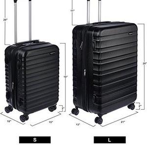 AmazonBasics Hardside Spinner Luggage - 2 Piece Set (20", 28"), Black