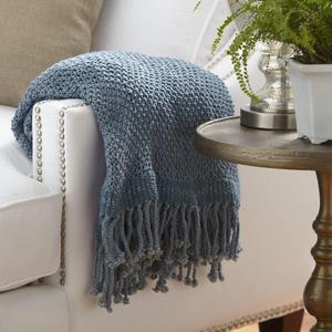 Oldham Cotton Throw Blanket - Slate