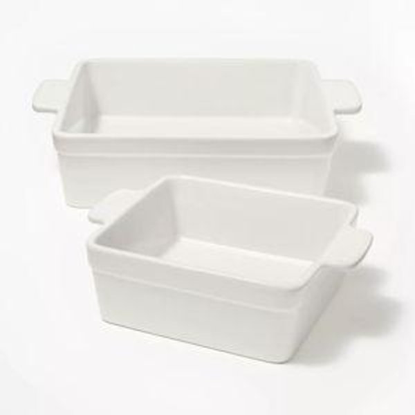 2pc Stoneware Square Baking Dish Set - Figmint™