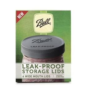Ball Leak-Proof Plastic Lids for Glass Mason Jars (Wide, 6 Count (Pack of 2))