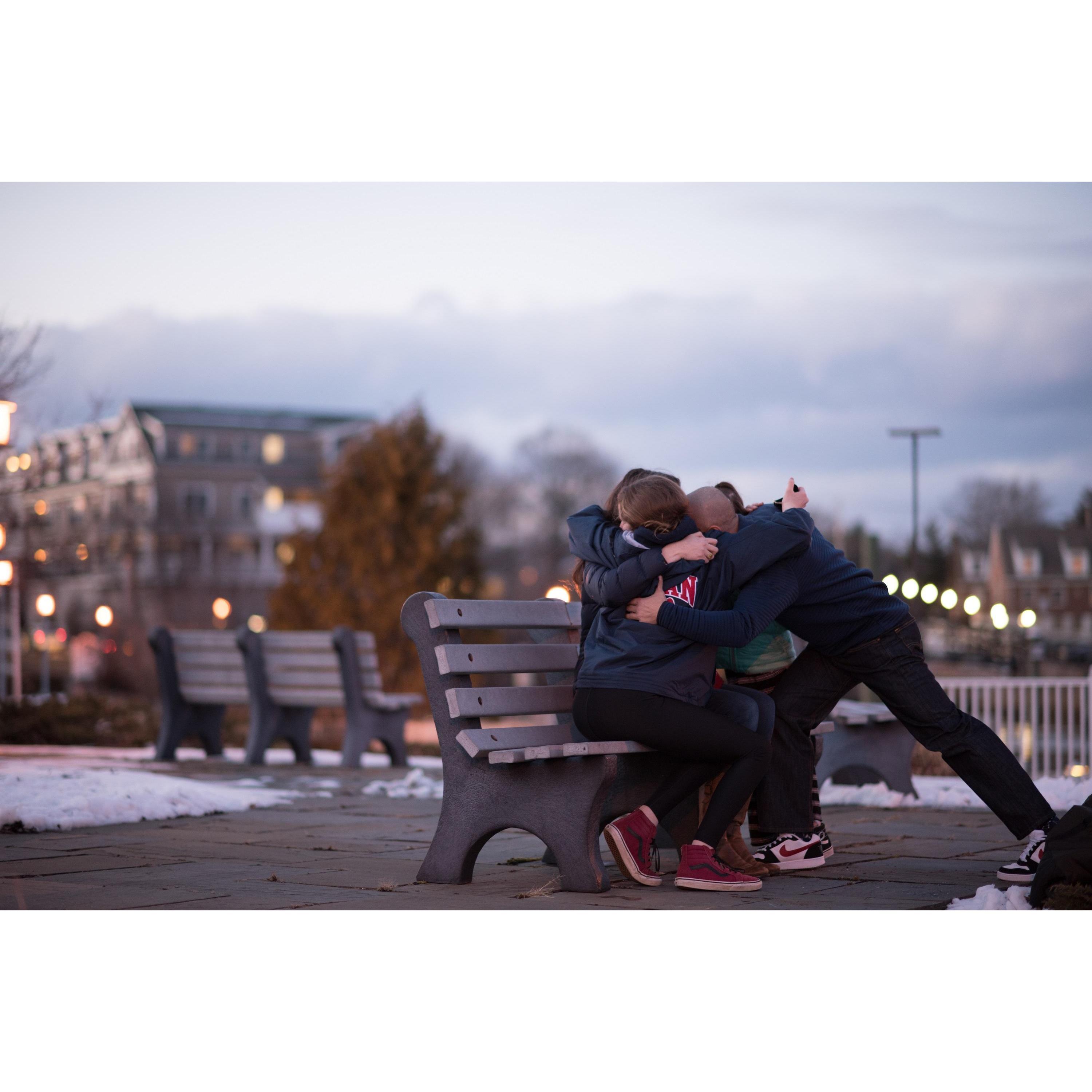 The family hug.