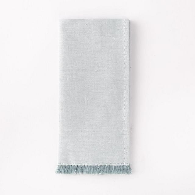Frayed Edge Napkin, Freshwater Blue, Set of 4