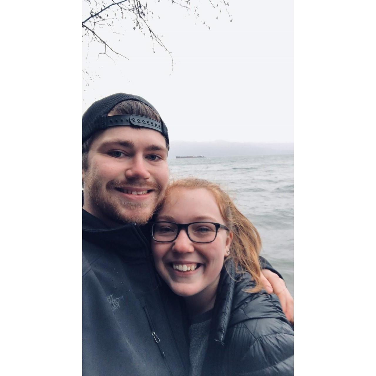 Exploring the beach -- Samish Island, WA