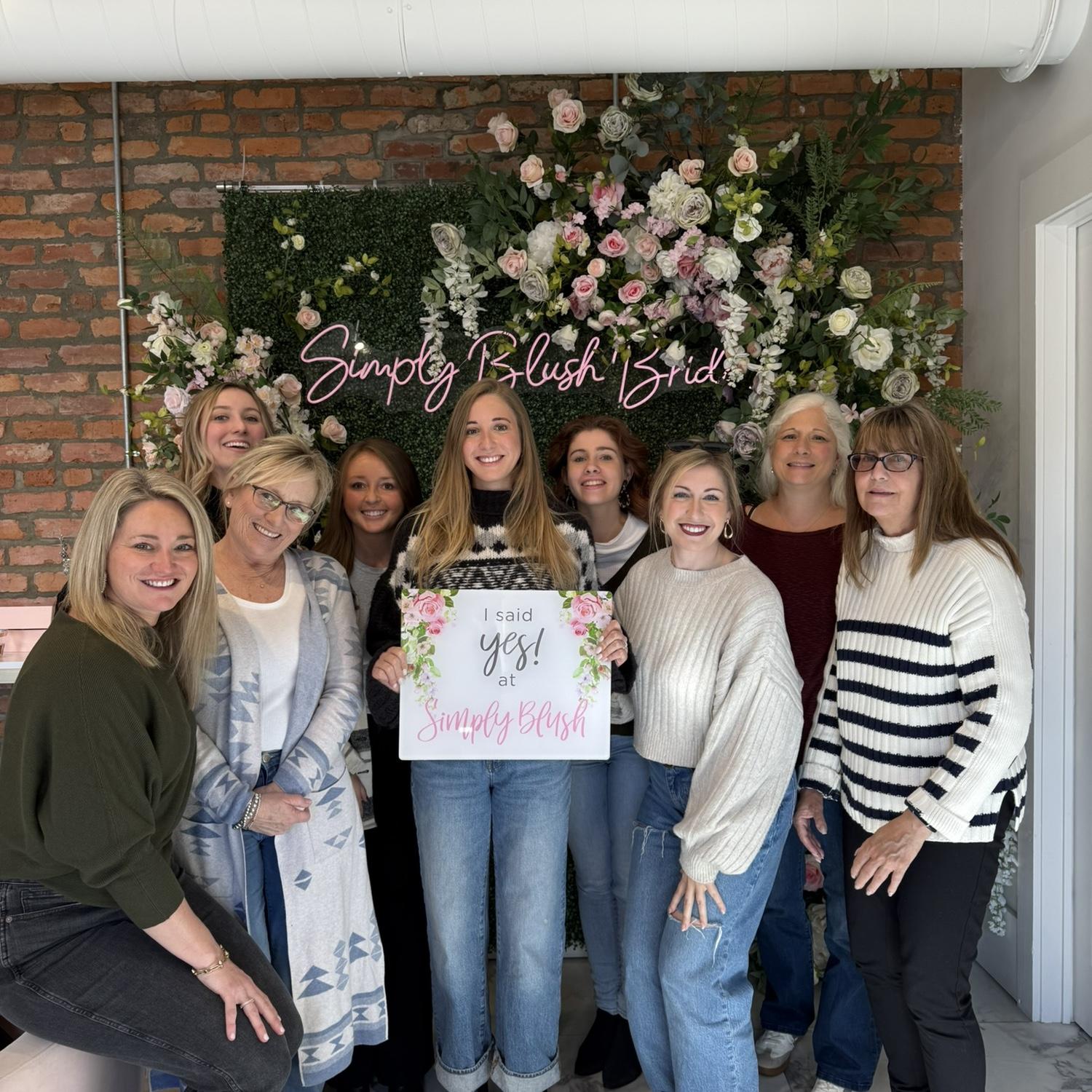 Said yes to the dress with the best ladies—so lucky to have each of them in my life