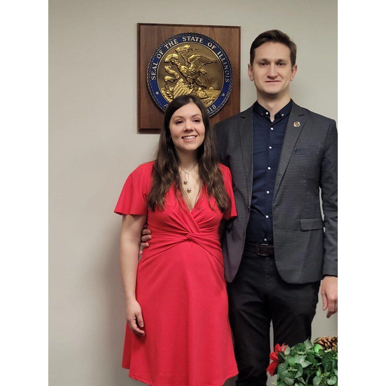 Nick and Blair at their courthouse ceremony